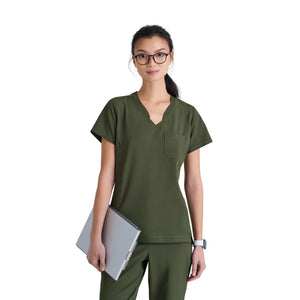 Alba - Tunique col V - Femme - Grey’s Anatomy Evolve Grey’s Anatomy  Vert Olive / XL