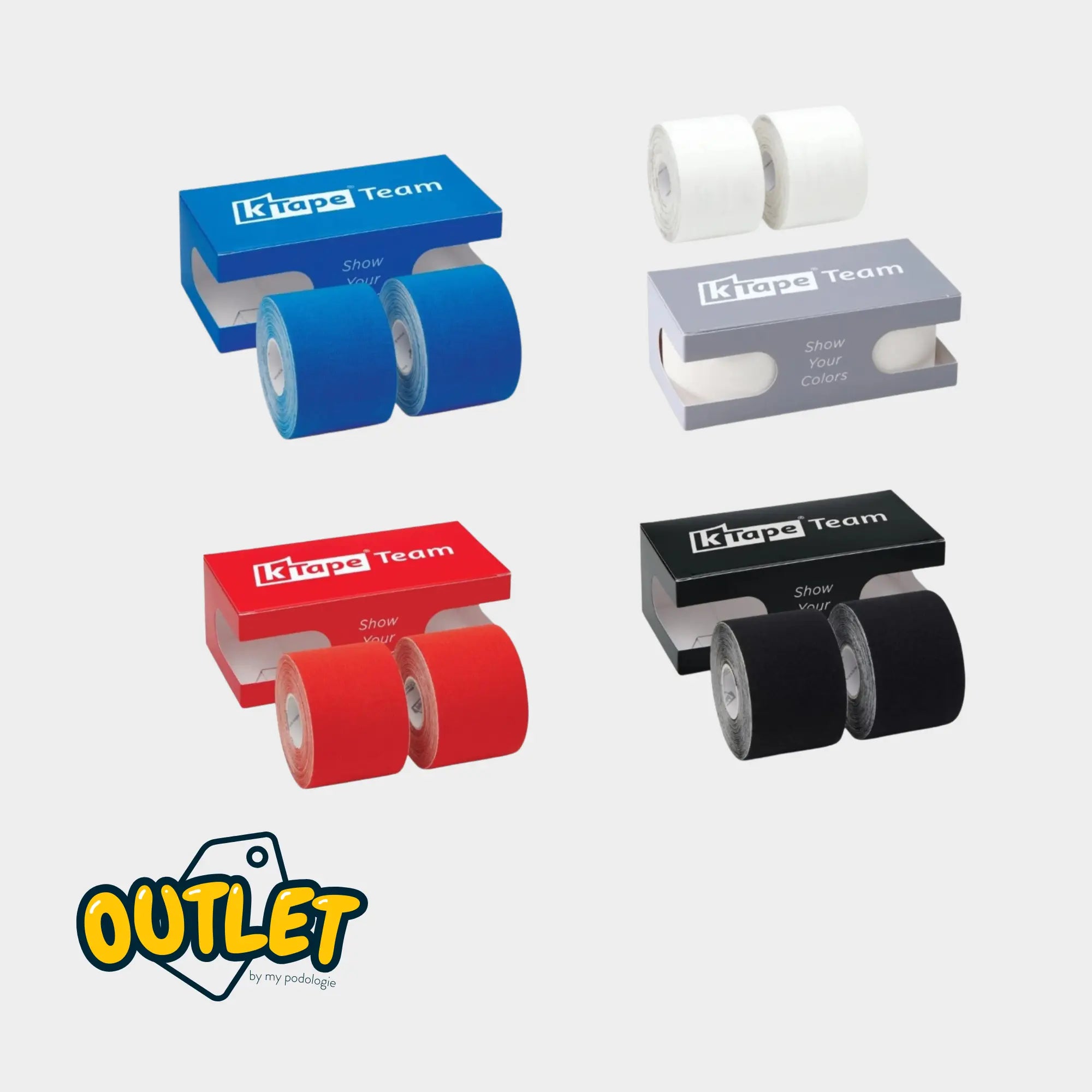 Bande adhésive élastique - Par 2 - 5cm x 5m - Plusieurs couleurs - K-Tape // Date dépassée K-Tape 