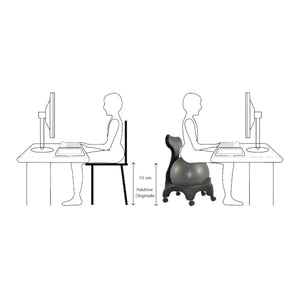 Chaise ergonomique avec ballon Tonic Chair® Confort - My Médical