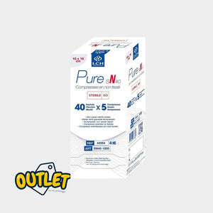 Compresse non-tissée stérile - 10 x 10 cm - 40g/m2 - LCH // Destockage Euromédis 