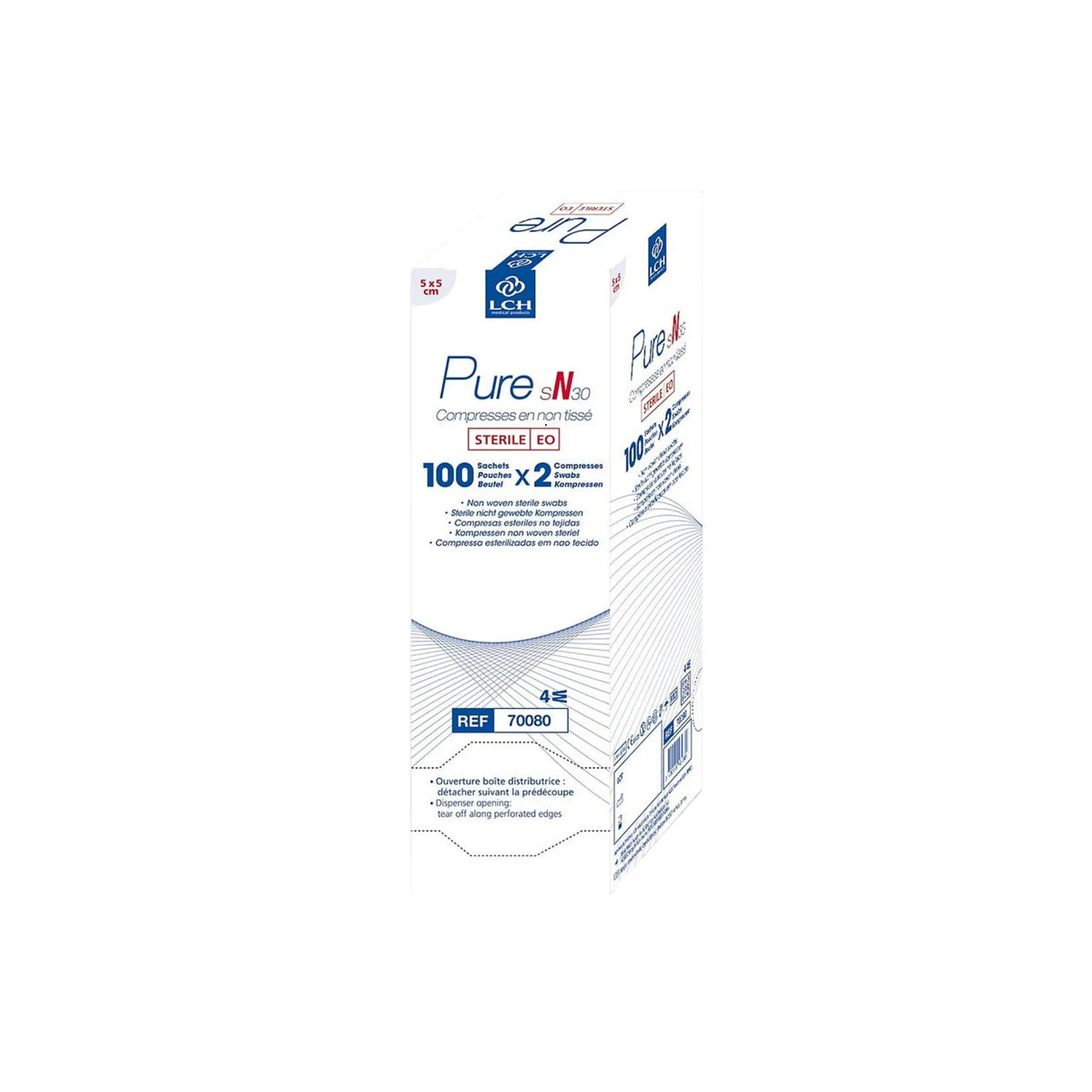 Compresse non-tissée stérile - Pochette de 2 compresses - LCH LCH 