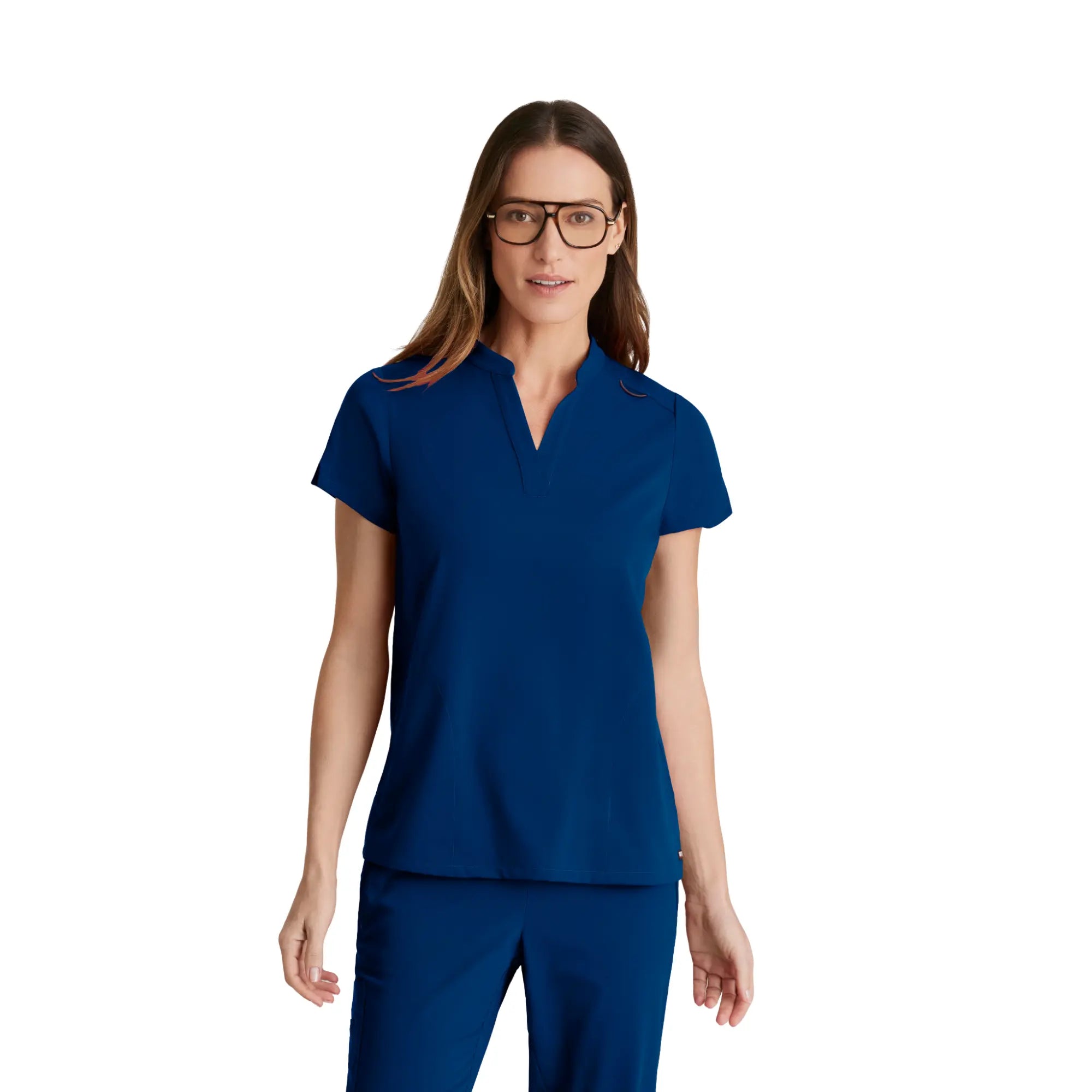 Flora - Tunique col à bande - Femme - Grey’s Anatomy Stretch Grey’s Anatomy  Bleu Galaxy / XL