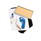 Kit complet pour empreinte = Podographe 1 pied + 1 encre + 1 rouleau + 50 feuilles + 1 sac de rangement