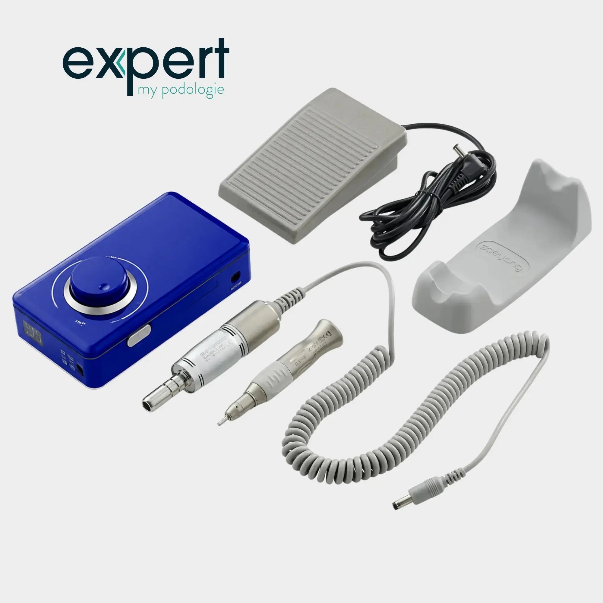 Micromoteur portable PODO38S - Bleu - 30 000 tr/min - Avec pièce à main démontable Expert 