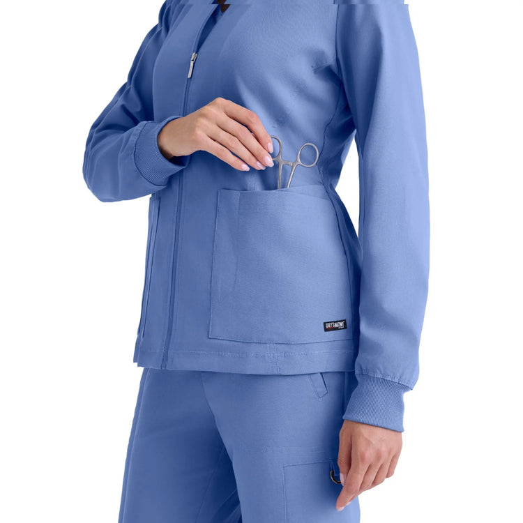 Mila - Round neck medical jacket - Women - Grey’s Anatomy Stretch Grey’s Anatomy 