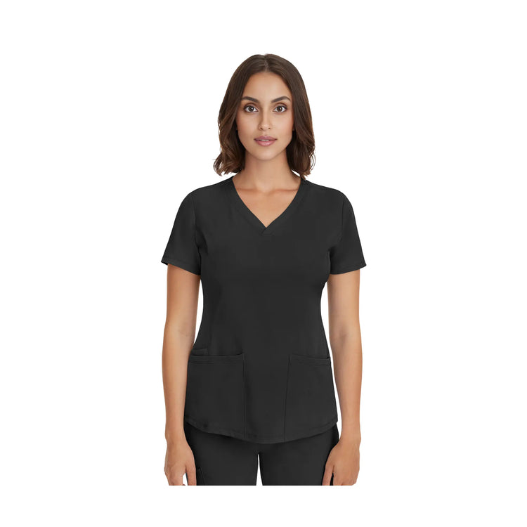 Monique - Tunique médicale - Col V - Femme - Healing Hands - 1 Healing Hands  Noir / 3XL