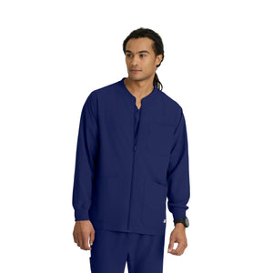 Oly - Veste médicale col rond - Homme - Skechers SKECHERS  Bleu Marine / XL