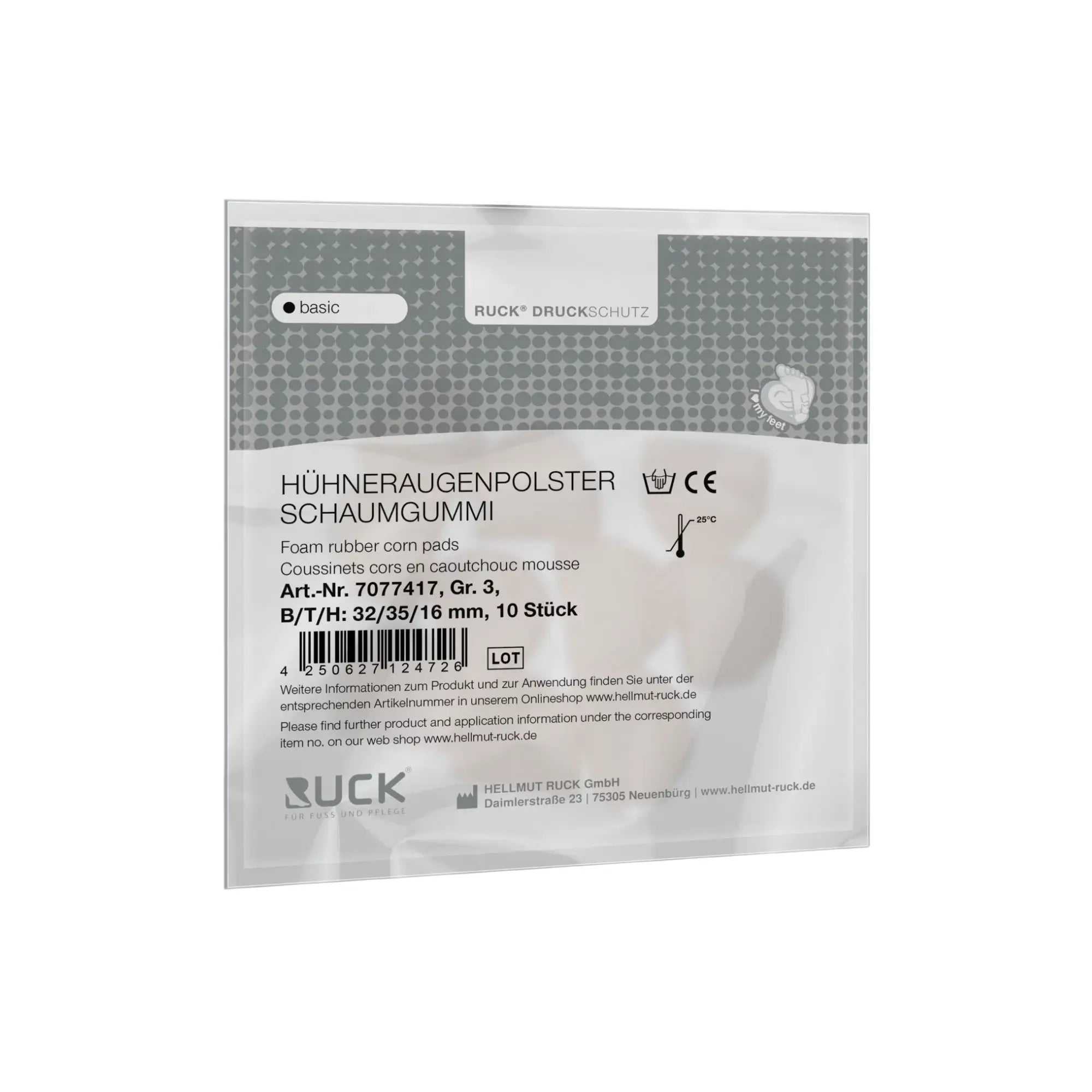 Protection pour orteil en mousse caoutchouc - 3 tailles disponibles - Ruck Ruck 