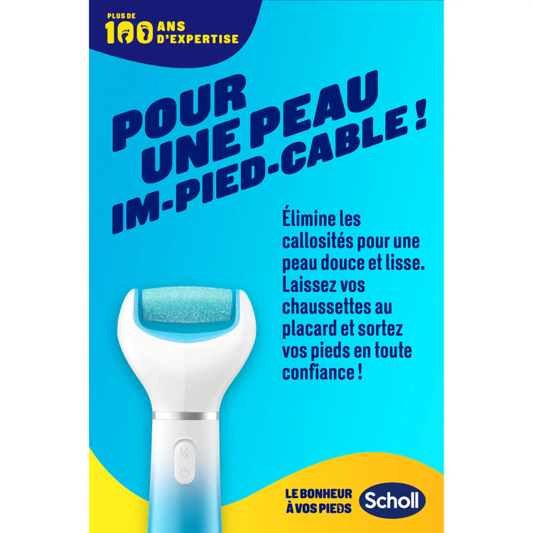 Râpe de Pédicurie Électrique Exfoliante Velvet Smooth - Scholl Scholl 