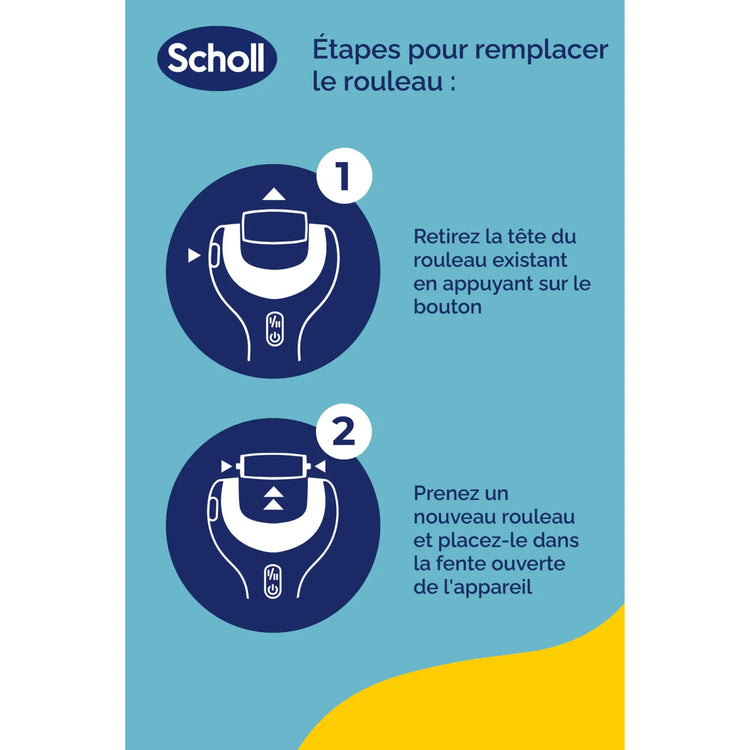 Recharge Rouleau Grain Extra-Exfoliant - Râpe de Pédicurie Électrique - Velvet Smooth - Scholl Scholl 