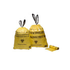 Rouleau de sacs à déchets médicaux Jaune x25 - Liens coulissants - 5 volumes
