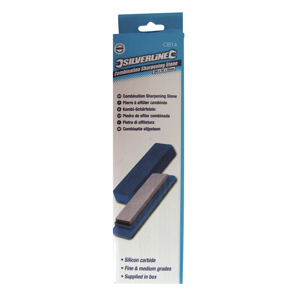 Pierre à affûter combinée carbure de silicium - Silverline Silverline 
